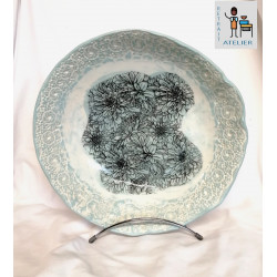 Grand plat texturé -...