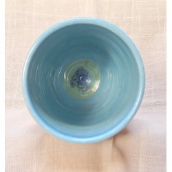 MUG / GOBELET turquoise et cobalt, motif celtique - M16