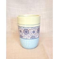 GOBELET turquoise et vert...
